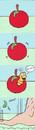 Cartoon: appel (small) by XombieLarry tagged wurm,fuss,apfel,ironie