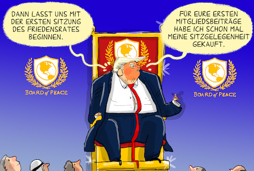 Cartoon: Friedensrat (medium) by leopold maurer tagged trump,gründung,sitzung,friedensrat,gaza,lebenszeit,un,uno,hintertreiben,putin,russland,milliarde,leopold,maurer,cartoon,karikatur,trump,gründung,sitzung,friedensrat,gaza,lebenszeit,un,uno,hintertreiben,putin,russland,milliarde,leopold,maurer,cartoon,karikatur