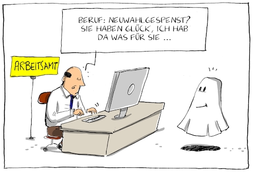 Cartoon: neuwahlgespenst (medium) by leopold maurer tagged neuwahlgespenst,jamaika,verhandlungen,abbruch,möglichkeit,neuwahl,deutschland,neuwahlgespenst,jamaika,verhandlungen,abbruch,möglichkeit,neuwahl,deutschland