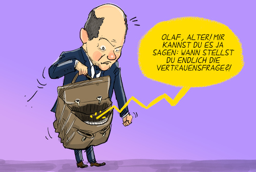 Cartoon: Ruf nach Neuwahl (medium) by leopold maurer tagged scholz,kanzler,deutschland,ampel,koalition,bruch,neuwahl,vertrauensfrage,opposition,cdu,csu,ungeduld,aktentasche,olaf,leopold,maurer,cartoon,karikatur,scholz,kanzler,deutschland,ampel,koalition,bruch,neuwahl,vertrauensfrage,opposition,cdu,csu,ungeduld,aktentasche,olaf,leopold,maurer,cartoon,karikatur