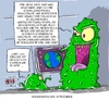 Cartoon: ausserirdischer spätzünder (small) by leopold maurer tagged erde welt global klima wirtschaftswachstum reich arm zerstörung soziale spannung ufo alien bösewicht plan