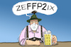 Cartoon: FFP2-Maskenpflicht in Bayern (small) by leopold maurer tagged ffp2,maske,covid,corona,pflicht,bayern
