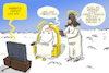 Cartoon: Habemus Papam (small) by leopold maurer tagged papst,leo,xiv,vierzehn,chicago,wikipedia,himmel,gott,jesus,fernseher,robert,francis,prevost,peru,usa,konklave,kandidat,augustiner,leopold,maurer,karikatur,cartoon
