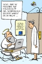 Cartoon: himmelspforte auf facebook (small) by leopold maurer tagged facebook,petrus,himmel,beliebtheit,tod