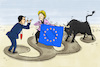 Cartoon: Rechtsstreit EU Polen (small) by leopold maurer tagged polen,eu,von,der,leyen,morawiecki,rechtsstreit,rechtsstaatlichkeit,streit,konflikt,sanktionen