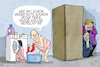 Cartoon: Rote Socken (small) by leopold maurer tagged rote,socken,wahlkampf,spd,cdu,csu,laschet,merkel,scholz,bundestag,koalition,linke,festlegung