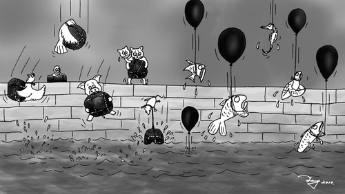 Cartoon: suicide (medium) by TTT tagged tang,cartoon
