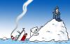 Cartoon: Iceberg (small) by Ellis Nadler tagged ship sunk disaster titanic iceberg wreck polar bear arctic cold sailor captain island lost danger smoke ocean sea