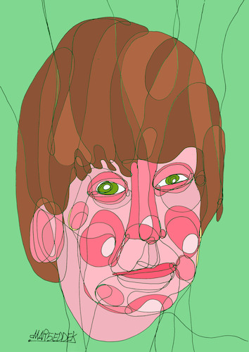 Cartoon: Evelyn Bouret (medium) by omar seddek mostafa tagged evelyn,bouret