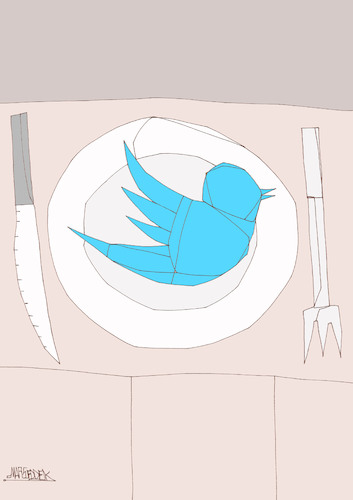 Cartoon: Twitter (medium) by omar seddek mostafa tagged twitter