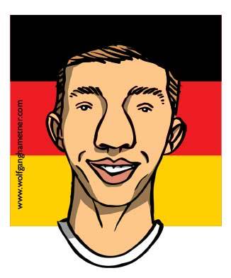 Cartoon: Lukas Podolski (medium) by wolfi tagged lukas,fussball,wm,deutschland,poldi,seidler