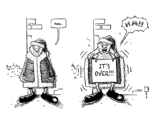 Cartoon: icke 36 (medium) by cosmo9 tagged weihnachten,ende
