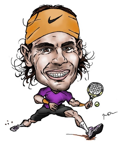 Cartoon: Rafael Nadal (medium) by Perics tagged caricature,tennis,nadal,rafael,atp,tour