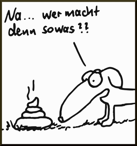 Cartoon: Na sowas... (medium) by timfuzius tagged kot,hund,hundekot,stink