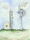 Cartoon: Windkraft ja bitte (small) by timfuzius tagged akw,windrad,atom