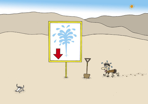 Cartoon: desert (medium) by joruju piroshiki tagged water,desert