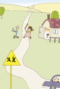 Cartoon: road sign (small) by joruju piroshiki tagged road sign ma woman