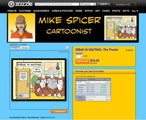Cartoon: Some of my Zazzle stuff (medium) by Mike Spicer tagged cartoon,cartoons,caricature