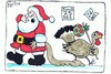 Cartoon: Christmas turkey (small) by Kerina Strevens tagged christmas,turkey,santa,holiday,leave,depart,fear