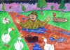 Cartoon: Doctor Foster (small) by Kerina Strevens tagged rain,water,shower,wet,ducks,puddle,nursery,rhyme,children