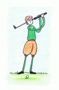 Cartoon: Golf Problem (small) by Kerina Strevens tagged golf sport ears club play stuck problem ball humour fun swing