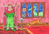 Cartoon: To See The Queen (small) by Kerina Strevens tagged queen london chair throne cat feline mouse chase nursery rhyme
