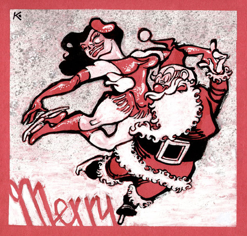 Cartoon: Santa on Skates (medium) by Milton tagged santa,santaclaus,iceskating,skating,christmas,xmas,greeting,wintersport