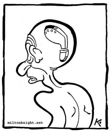 Cartoon: Stepped Upon (medium) by Milton tagged mind,discouraged,depression