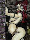 Cartoon: Feeling Blah (small) by Milton tagged stripper woman portrait burlesque dancer depression