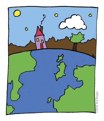 Cartoon: Home on the Range (medium) by ringer tagged earth,globe,home,peace