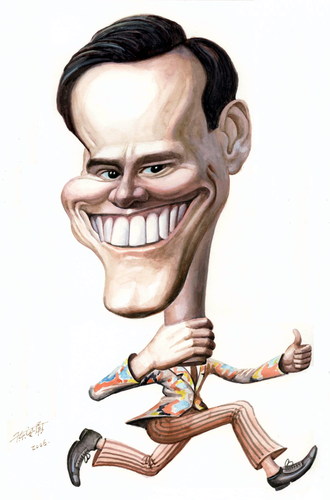 Cartoon: Jim Carrey (medium) by an yong chen tagged 201015