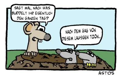 Cartoon: Maulwurfn (medium) by Astu tagged maulwurf