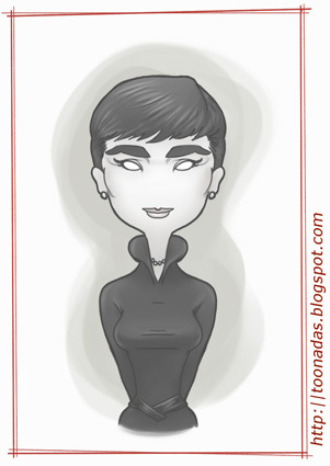 Cartoon: Audrey Hepburn (medium) by Freelah tagged audrey,hepburn