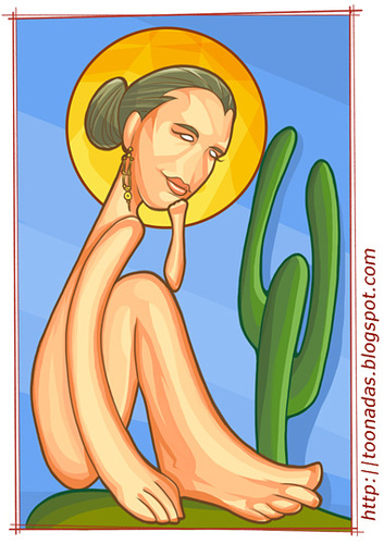 Cartoon: Tarsila do Amaral (medium) by Freelah tagged tarsila,amaral,brazilian,paintings,modernism