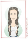 Cartoon: Alanis Morissette (small) by Freelah tagged alanis morissette