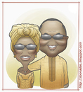 Cartoon: Amadou and Mariam (small) by Freelah tagged amadou et mariam