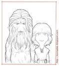 Cartoon: Bigfoot and Wildboy - lines (small) by Freelah tagged bigfoot,and,wildboy