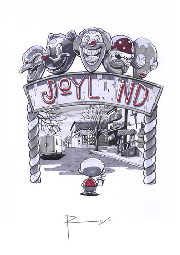 Cartoon: Joyland (medium) by Babooing tagged children,infantil,king,stephen,spooksville,joyland,horror,juvenile,juvenil,park,creepy,spooky,terror