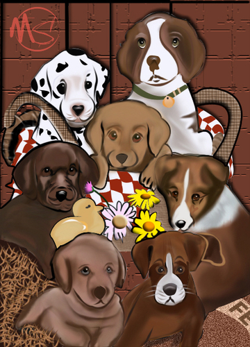 Cartoon: Dogs (medium) by manu mankoo tagged dogs