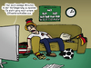 Cartoon: WM 2014 für einige Fans zu spä (small) by tobistoons tagged wm,2014,worldcup,brasilien,fußball,soccer,fans,tv,übertragung,uhrzeit,spät