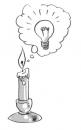 Cartoon: brilliant! (small) by r8r tagged think thought idea candle light bulb inspiration inspire revelation reveal