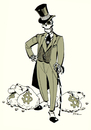 Cartoon: Merchant Banker (small) by r8r tagged money,cash,gold,skeleton,death,banker,bankster,dollar,euro,finance,wall,street,bourse,casino,stock,market