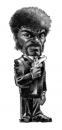 Cartoon: Samuel L Jackson  Pulp Fiction (small) by r8r tagged samuel jackson pulp fiction caricature portrait