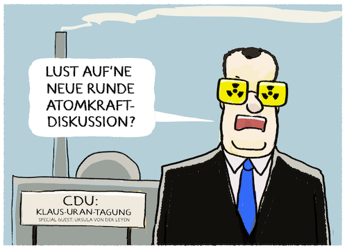 Cartoon: CDU-Klausur (medium) by markus-grolik tagged cdu,klausur,tagung,atomkraft,spahn,energei,deutschland,kernspaltung,von,der,leyen,cdu,klausur,tagung,atomkraft,spahn,energei,deutschland,kernspaltung,von,der,leyen