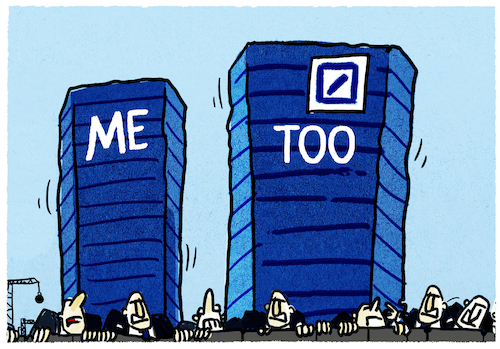 Cartoon: Deutsche Bank (medium) by markus-grolik tagged banke,banker,deutsche,bank,sexuelle,belästigung,netzwerke,me,too,banke,banker,deutsche,bank,sexuelle,belästigung,netzwerke,me,too
