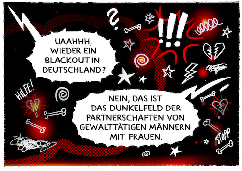 Cartoon: Deutsches Dunkelfeld... (medium) by markus-grolik tagged dunkelfeld,studie,gewalt,beziehung,alltag,ehe,partnerschaften,mann,frau,familien,deutschland,tarnapp,familienministerium,bildungsministerin,prien,dunkelfeld,studie,gewalt,beziehung,alltag,ehe,partnerschaften,mann,frau,familien,deutschland,tarnapp,familienministerium,bildungsministerin,prien