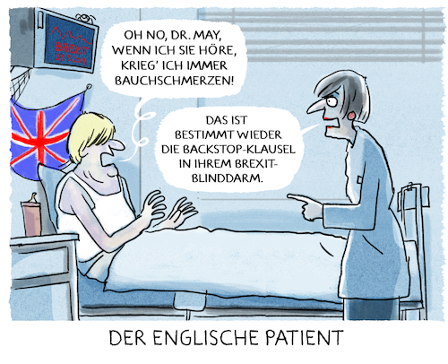 Cartoon: Diagnose (medium) by markus-grolik tagged brexit,theresa,may,backstop,irland,europa,eu,brüssel,brexit,theresa,may,backstop,irland,europa,eu,brüssel