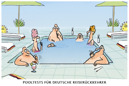 Cartoon: Einreiseregelungen (medium) by markus-grolik tagged pooltest,reiserueckkehrer,urlaub,ansteckung,tourismus,deutschland,spahn,rki,inzidenz,einreise,coronaregeln,delta,mallorca,rueckkehrer,urlauber,touristen,verreisen,pooltest,reiserueckkehrer,urlaub,ansteckung,tourismus,deutschland,spahn,rki,inzidenz,einreise,coronaregeln,delta,mallorca,rueckkehrer,urlauber,touristen,verreisen