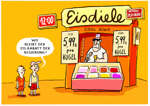 Cartoon: Eispreis... (medium) by markus-grolik tagged eis,speiseeis,wassereis,hitze,kugel,preis,familien,kinder,inflation,abzocke,eisdiele,hitzewelle,rabatt,lobby,subventionen,regierung,eis,speiseeis,wassereis,hitze,kugel,preis,familien,kinder,inflation,abzocke,eisdiele,hitzewelle,rabatt,lobby,subventionen,regierung