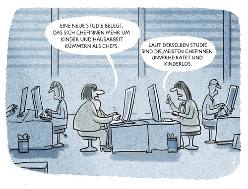 Cartoon: Führungspositionen (medium) by markus-grolik tagged arbeit